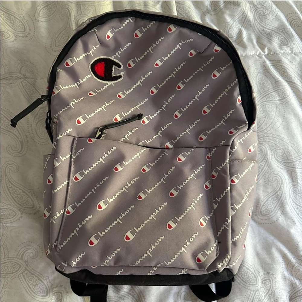 Champion Lilac purple and white Backpack with Logo